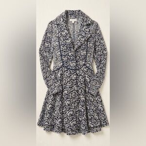 ALTAR’D STATE || Textured Floral Lace Blazer Dress in Black+Ivory - SZ Small